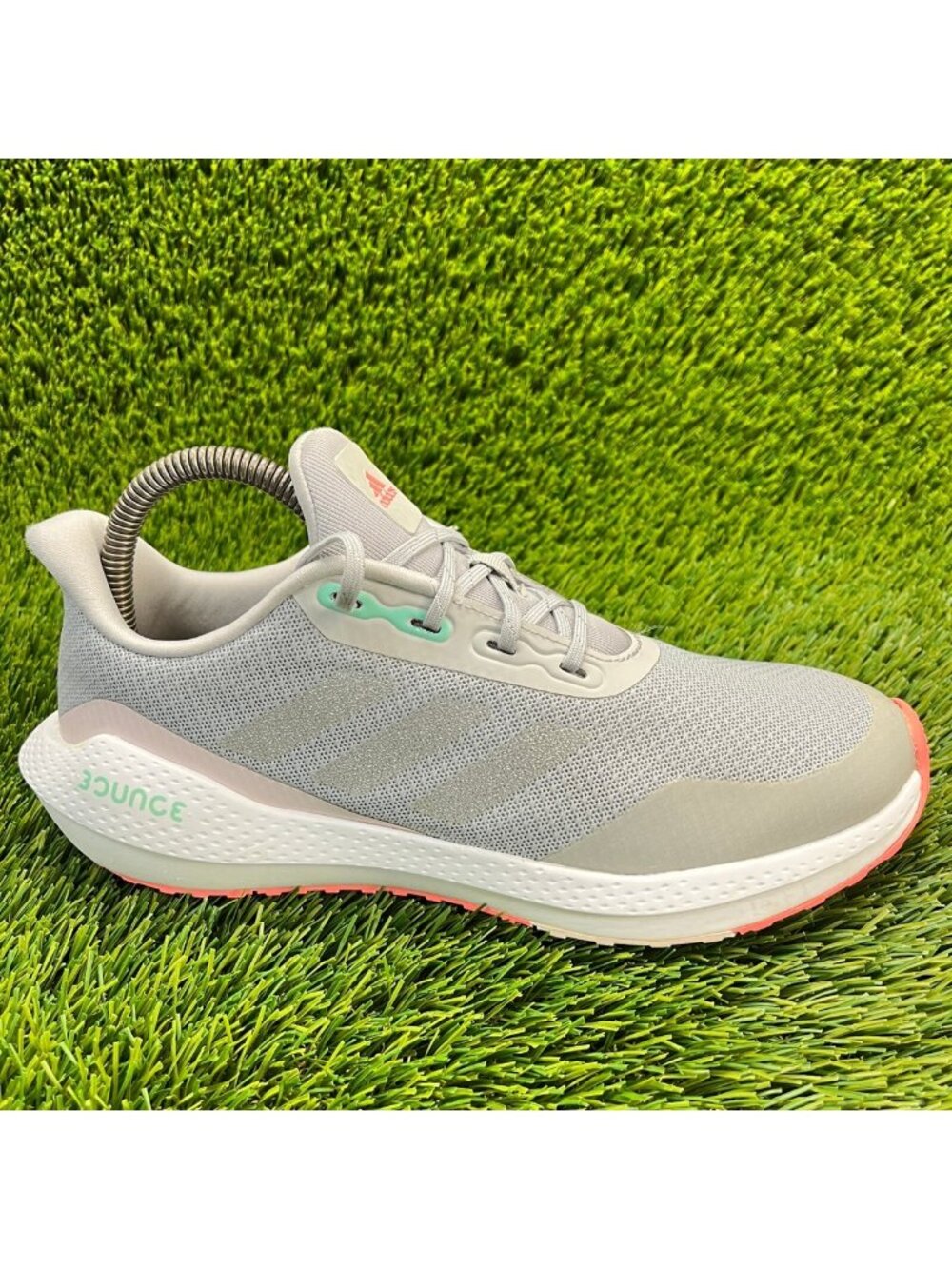 Adidas EQ21 Run Boys Size 5.5Y Womens 6.5 Gray White Athletic Shoes Sneakers
